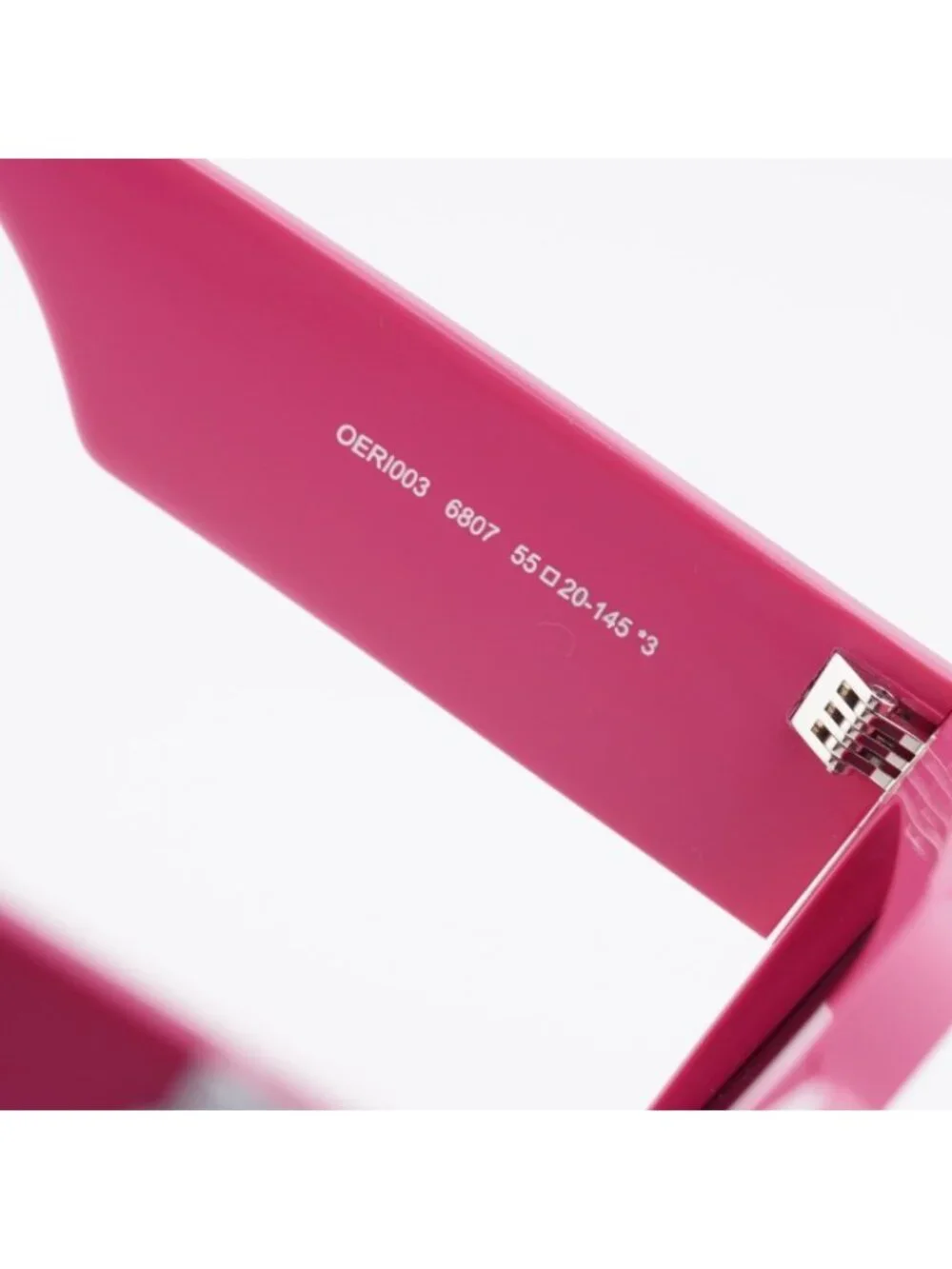 Off-White OERI003 6807 Sunglasses Pink Square Frame, Grey Lenses